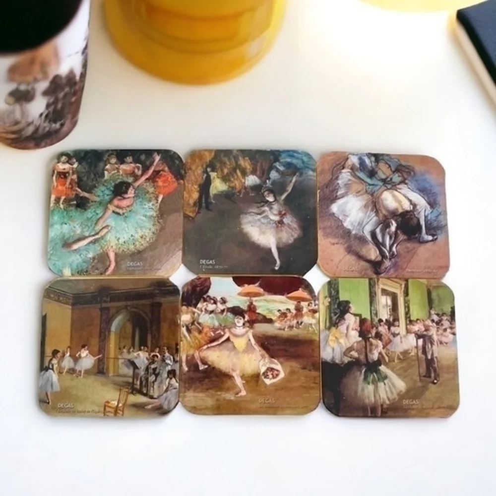Dessous De Verres Paris Degas Ballerinas Glass Coaster Set 4